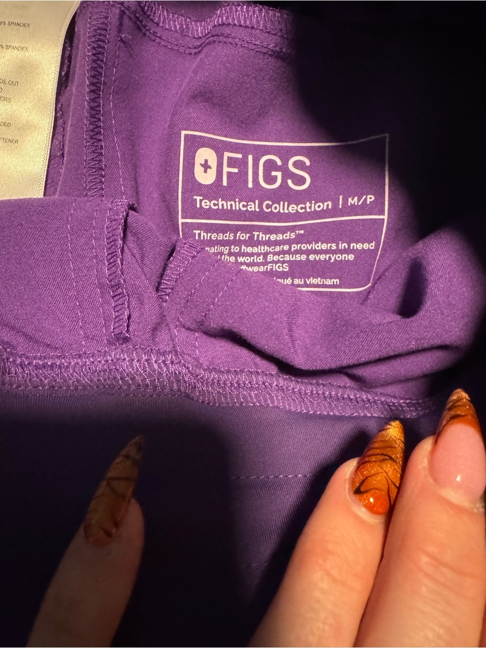 FIGS Isabel MP Wide-Leg Pants in Deep Purple
